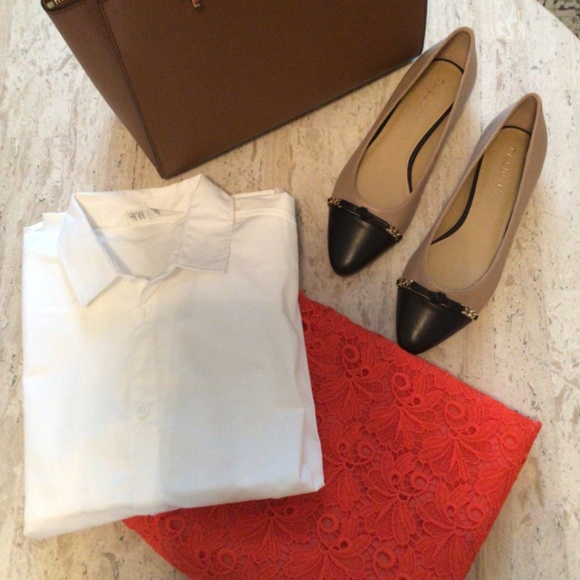 Ann Taylor Size 6 Red Coral Pencil skirt - Picture 3 of 8